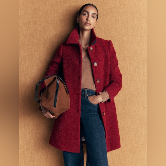 Boden Jackets & Blazers - NWT Boden Aylesford Wool Coat in Vino